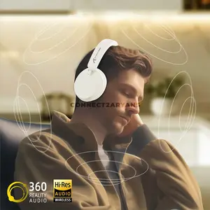 Attack Shark G500 Off White Wireless Gaming Headset, 40mm Drivers, Hybrid Active Noise Cancelling, Bluetooth 5.3 & 3.5mm Wired Dual-Mode Connectivity, 360 Reality Audio, Hi-Res Wireless, Omnidirectional Microphone & 210g Ultra-Light Design
