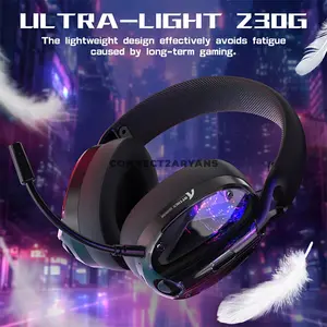 Attack Shark L60 Black Wireless Gaming Headset, 40mm Drivers, Tri-Mode 2.4GHz Bluetooth & 3.5mm Wired, 3D Surround Sound, Detachable Noise-Canceling Microphone, USB-A & Type-C 2-in-1 Receiver & Adjustable Headband