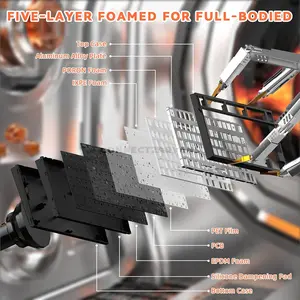 Attack Shark R82 HE Black 75% Magnetic Switch Gaming Keyboard, 80 Keys, 8000Hz Polling Rate, 256KHz Scan Rate, 0.005mm Rapid Trigger Accuracy, 0.1–3.4mm Adjustable Actuation, Hot-Swappable, PBT Double-Shot Keycaps, South-Facing 16M RGB & USB-C Wired
