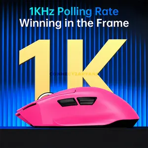 Attack Shark V6 Berry Red Wireless Gaming Mouse with RGB Magnetic Charging Dock, PixArt PAW3311 Sensor, 25000 DPI, 65g±3g Lightweight Design, Tri-Mode Bluetooth 5.2 2.4GHz & Wired, 1000Hz Polling Rate, 400 IPS, 40G Acceleration, Omron 100 Million Cli