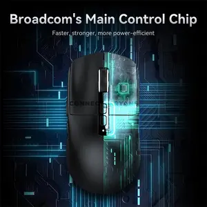 Attack Shark X6 Black Wireless Gaming Mouse with Magnetic Charging Dock, PixArt PAW3395 Sensor, 26000 DPI, 49g±3g Superlight Design, Tri-Mode Bluetooth 5.2 2.4GHz & USB-C Wired, 1000Hz Polling Rate, 650 IPS, 50G Acceleration & 80 Million Clicks