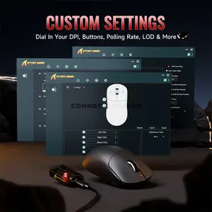 Attack Shark X8 ULTIMATE Black Tri-Mode Wireless Gaming Mouse, PAW3950 MAX Sensor, 42000 DPI, Wired & Wireless 8000Hz Polling Rate, Nordic 54L15 MCU, 65G Acceleration, 750 IPS, 55g±3g Lightweight Design, 800mAh Battery & 8K Receiver