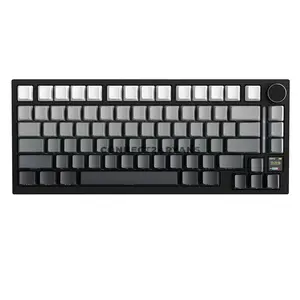 Attack Shark X820 Ultra Moon Night Black Gradient 75% Wireless Mechanical Gaming Keyboard, Shark Linear Switches, TFT Smart Display & Knob, Tri-Mode Bluetooth 5.1 2.4GHz & USB-C Wired, Gasket Mount, Hot-Swappable, RGB & 4000mAh Battery