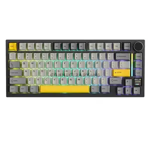 Attack Shark X820 Ultra Starry Black 75% Wireless Mechanical Gaming Keyboard, Gift Linear Switches, TFT Smart Display & Knob, Tri-Mode Bluetooth 5.1 2.4GHz & USB-C Wired, Gasket Mount, Hot-Swappable, RGB & 4000mAh Battery