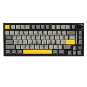 Attack Shark X820 Ultra Starry Black 75% Wireless Mechanical Gaming Keyboard, Shark Linear Switches, TFT Smart Display & Knob, Tri-Mode Bluetooth 5.1 2.4GHz & USB-C Wired, Gasket Mount, Hot-Swappable, RGB & 4000mAh Battery
