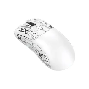 ATTACK SHARK R1 Wireless Gaming Mouse, White Edition, Lightweight Ergonomic Design with High Precision Optical Sensor