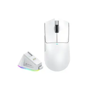 ATTACK SHARK X11 Wireless Gaming Mouse with Charging Dock White Edition, Lightweight Design, High-Precision Optical Sensor, Wireless Competitive Gaming Mouse