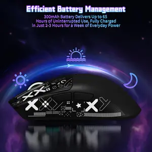ATTACK SHARK X11SE Tri-Mode Wireless Gaming Mouse White Edition, Bluetooth 5.0, 2.4GHz Wireless and USB-C Connectivity, Lightweight High-Performance Gaming Mouse