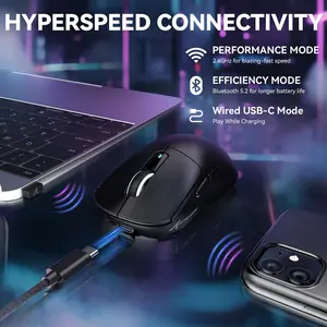 ATTACK SHARK X3MAX Wireless Gaming Mouse White Edition, Ultra-Lightweight Design, High-Precision Sensor Performance, Competitive Gaming Mouse