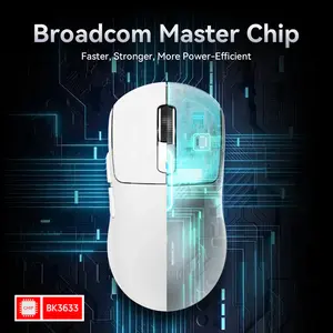 ATTACK SHARK X3PRO Gaming Mouse White Edition, Lightweight Wireless Design, High-Precision Optical Sensor, Competitive Esports Gaming Mouse