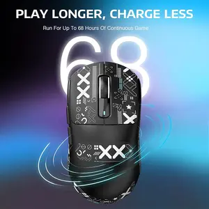 ATTACK SHARK X3PRO Gaming Mouse Black Edition, Lightweight Wireless Design, High-Precision Optical Sensor, Competitive Esports Gaming Mouse