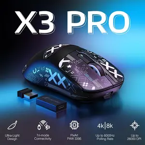 ATTACK SHARK X3PRO Gaming Mouse Black Edition, Lightweight Wireless Design, High-Precision Optical Sensor, Competitive Esports Gaming Mouse