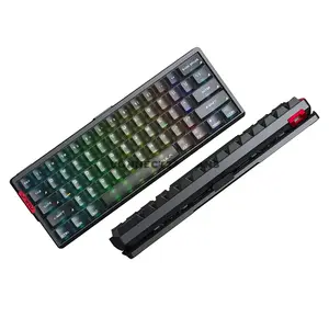 AULA AG60 Black Frosted Translucent Wired Hall Effect Magnetic Gaming Keyboard, Aether Magnetic Switch, 60% 61-Key Layout, CNC Aluminum Case, 8K Polling Rate, 0.1ms Latency, 0.001mm Rapid Trigger Precision, RGB Edge-Lit Keycaps
