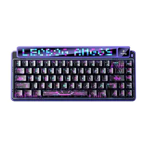 Aula AMG65 Mechanical Gaming Keyboard Purple, Jasper Switches, 65% Compact Layout, RGB Backlighting, Hot-Swappable Design, Gaming Keyboard