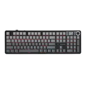 Aula F108 Pro Gradient Gray Wireless Mechanical Gaming Keyboard, Side-Engraved Keycaps, Zephyr V3 Switches, Full-Size 108-Key Layout, Tri-Mode Connectivity, RGB Backlighting, Hot-Swappable Keyboard