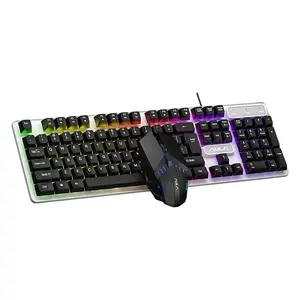 Aula F3061 Gaming Keyboard & Mouse Combo Black, 104-Key RGB Membrane Keyboard, 1200 DPI Optical Mouse, Anti-Ghosting Design, Wired Gaming Combo