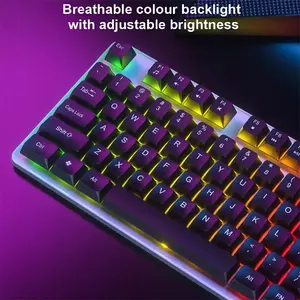 Aula F3061 Gaming Keyboard & Mouse Combo Black, 104-Key RGB Membrane Keyboard, 1200 DPI Optical Mouse, Anti-Ghosting Design, Wired Gaming Combo
