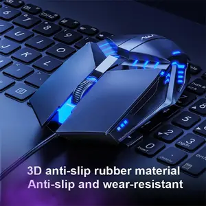 Aula F3061 Gaming Keyboard & Mouse Combo Black, 104-Key RGB Membrane Keyboard, 1200 DPI Optical Mouse, Anti-Ghosting Design, Wired Gaming Combo