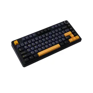 AULA F75 Gasket Mount Mechanical Keyboard Black RGB Edition, Compact Layout Design, RGB Lighting Effects, Mechanical Gaming Keyboard