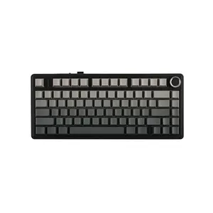 AULA F75 Gasket Mount Mechanical Keyboard Black Side Print Edition, Compact Layout Design, RGB Lighting Effects, Mechanical Gaming Keyboard