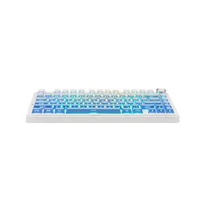 AULA F75 Gasket Mount Mechanical Keyboard Blue Side Print Edition, Compact Layout Design, RGB Lighting Effects, Mechanical Gaming Keyboard