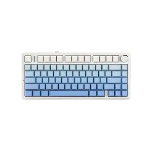 AULA F75 Gasket Mount Mechanical Keyboard Blue Side Print Edition, Compact Layout Design, RGB Lighting Effects, Mechanical Gaming Keyboard