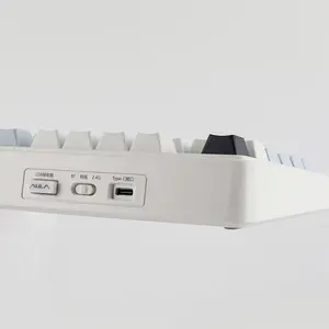 Aula F75 Glacier Blue Wireless Mechanical Gaming Keyboard, Ice Vein Switches, 75% Compact Layout, Tri-Mode Connectivity, RGB Backlighting, Hot-Swappable Keyboard