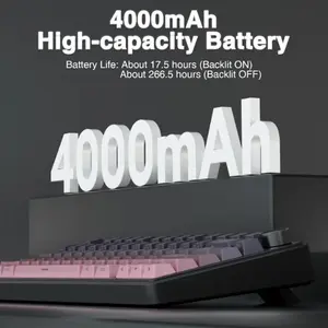 Aula F75 Gradient Pink Wireless Mechanical Gaming Keyboard, Side-Engraved Keycaps, Reaper Switches, 75% Compact Layout, Tri-Mode Connectivity, RGB Backlighting, Hot-Swappable Keyboard