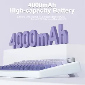 Aula F75 Gradient Purple Wireless Mechanical Gaming Keyboard, Side-Engraved Keycaps, Star Vector Switches, 75% Compact Layout, Tri-Mode Connectivity, RGB Backlighting, Hot-Swappable Keyboard