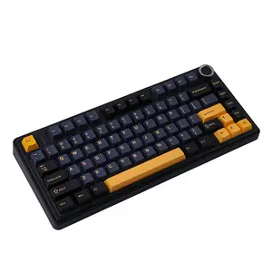 Aula F75 Thunder Black Wireless Mechanical Gaming Keyboard, Reaper Switches, 75% Compact Layout, Tri-Mode Connectivity, RGB Backlighting, Hot-Swappable Keyboard