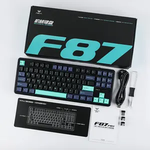 AULA F87 Pro Gasket Mechanical Keyboard Black Edition, RGB Lighting Effects, Gasket Mount Design, Premium Mechanical Gaming Keyboard