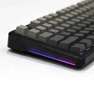 AULA F87 Pro Gasket Mount Mechanical Keyboard Black Grey Side Print Edition, RGB Lighting Effects, Gasket Mount Design, Compact Mechanical Gaming Keyboard