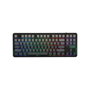 AULA F87 Pro Gasket Mount Mechanical Keyboard Black Grey Side Print Edition, RGB Lighting Effects, Gasket Mount Design, Compact Mechanical Gaming Keyboard