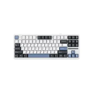 AULA F87 Pro Gasket Mechanical Keyboard Smoke Blue Edition, RGB Lighting Effects, Gasket Mount Design, Premium Mechanical Gaming Keyboard