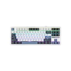 AULA F87 Pro Gasket Mechanical Keyboard Smoke Blue Edition, RGB Lighting Effects, Gasket Mount Design, Premium Mechanical Gaming Keyboard