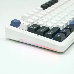 AULA F87 Pro Gasket Mechanical Keyboard Smoke Blue Edition, RGB Lighting Effects, Gasket Mount Design, Premium Mechanical Gaming Keyboard