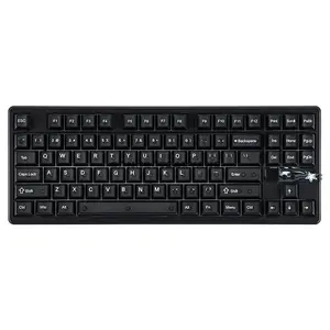 AULA F87 Pro V2 Black Frosted Side-Engraved Tri-Mode Mechanical Gaming Keyboard, LEOBOG X3 Linear Switch, 87-Key TKL Gasket-Mounted Layout, Hot-Swappable, 8K Polling Rate, RGB Backlight, Bluetooth / 2.4GHz / USB-C, 10000mAh Battery