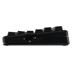 AULA F87 Pro V2 Black Frosted Side-Engraved Tri-Mode Mechanical Gaming Keyboard, LEOBOG X3 Linear Switch, 87-Key TKL Gasket-Mounted Layout, Hot-Swappable, 8K Polling Rate, RGB Backlight, Bluetooth / 2.4GHz / USB-C, 10000mAh Battery