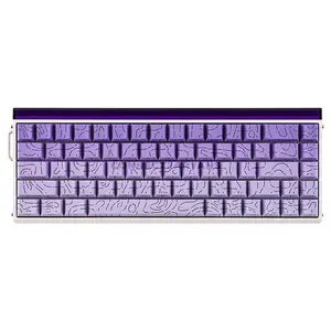 AULA HERO68 HE Gradient Purple Side-Engraved Wired Hall Effect Magnetic Gaming Keyboard, Dragon King Magnetic Switch, 65% 68-Key Layout, Hot-Swappable PCB, 8K Polling Rate, 128K Scan Rate, RGB Backlight