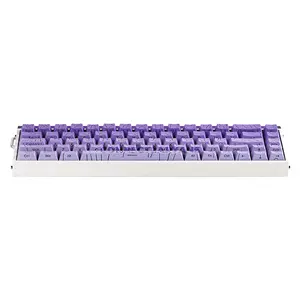 AULA HERO68 HE Gradient Purple Side-Engraved Wired Hall Effect Magnetic Gaming Keyboard, Dragon King Magnetic Switch, 65% 68-Key Layout, Hot-Swappable PCB, 8K Polling Rate, 128K Scan Rate, RGB Backlight