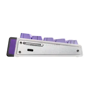 AULA HERO68 HE Gradient Purple Side-Engraved Wired Hall Effect Magnetic Gaming Keyboard, Dragon King Magnetic Switch, 65% 68-Key Layout, Hot-Swappable PCB, 8K Polling Rate, 128K Scan Rate, RGB Backlight
