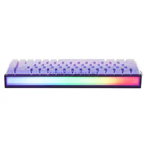 AULA HERO68 HE Gradient Purple Side-Engraved Wired Hall Effect Magnetic Gaming Keyboard, Dragon King Magnetic Switch, 65% 68-Key Layout, Hot-Swappable PCB, 8K Polling Rate, 128K Scan Rate, RGB Backlight