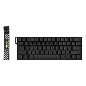 AULA MINI60 HE Pro Black Side-Printed Tri-Mode Hall Effect Magnetic Gaming Keyboard, Stormrise Magnetic Switch, 60% 61-Key Layout, 8K Polling Rate, 128K Scan Rate, 0.125ms Latency, Rapid Trigger, Hot-Swappable, RGB, 4000mAh Battery