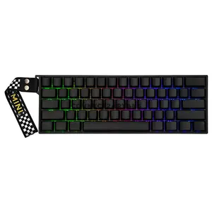 AULA MINI60 HE Pro Black Side-Printed Tri-Mode Hall Effect Magnetic Gaming Keyboard, Stormrise Magnetic Switch, 60% 61-Key Layout, 8K Polling Rate, 128K Scan Rate, 0.125ms Latency, Rapid Trigger, Hot-Swappable, RGB, 4000mAh Battery