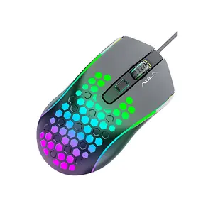 Aula S11 A603 Wired Gaming Mouse, 3600 DPI Optical Sensor, 4 Programmable Buttons, Adjustable DPI Levels, Ergonomic Gaming Mouse