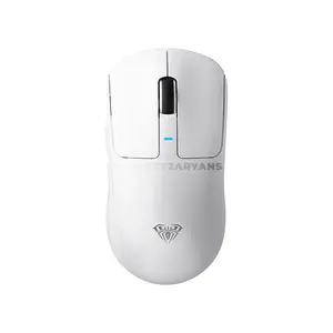 AULA SC680 White Ergonomic Tri-Mode Wireless Gaming Mouse, PAW3395 Sensor, Up to 26,000 DPI, 58g Lightweight Design, 1000Hz Polling Rate, 7 Buttons, Bluetooth / 2.4GHz / USB-C Wired, 500mAh Battery