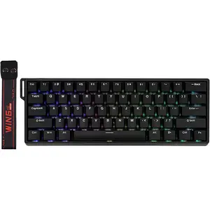 Aula WIN60 HE Wireless Magnetic Gaming Keyboard Black, Graywood Magnetic Switches, 60% Compact Layout, Hall Effect Technology, RGB Backlighting, Gaming Keyboard