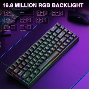Aula WIN68 HE Magnetic Gaming Keyboard Black, Graywood Magnetic Switches, 68-Key Compact Layout, Hall Effect Technology, RGB Backlighting, Hot-Swappable Gaming Keyboard