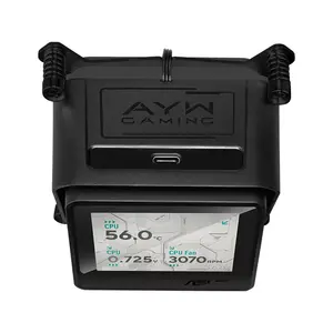 ASUS AYW Prime LC 360 ARGB LCD All-in-One CPU Liquid Cooler, 2.3 Inch LCD Display, 360mm Radiator, Triple ARGB PWM Fans