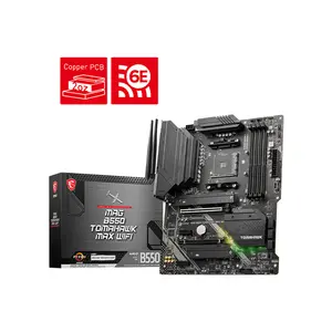 MSI MAG B550 TOMAHAWK MAX WIFI ATX Gaming Motherboard, AMD B550 Chipset, AM4 Socket, DDR4 Memory Support, WiFi Connectivity, High-Performance Ryzen Gaming Platform